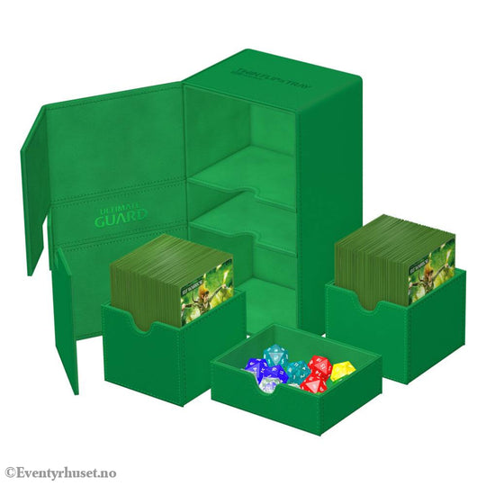 Ultimate Guard Twin Flip’n’Tray 200+ Xenoskin - Green Storage & Protection
