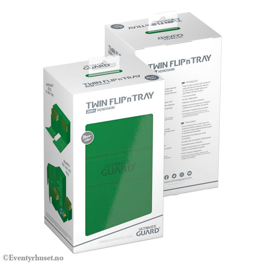 Ultimate Guard Twin Flip’n’Tray 200+ Xenoskin - Green Storage & Protection