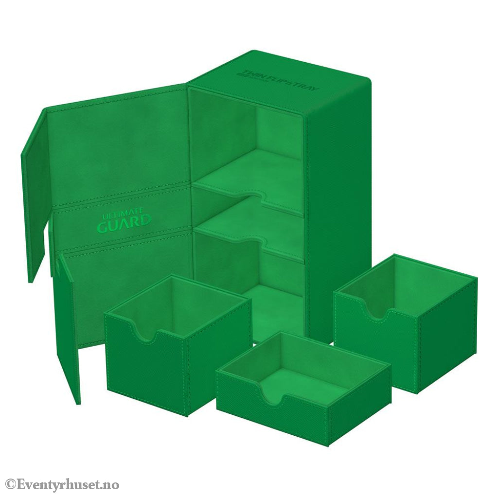 Ultimate Guard Twin Flip’n’Tray 200+ Xenoskin - Green Storage & Protection
