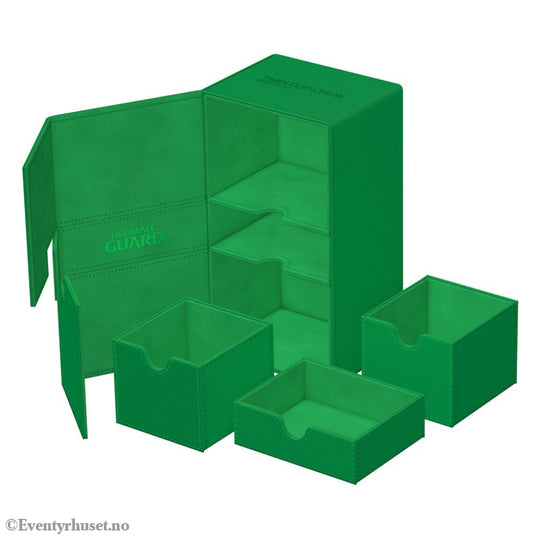 Ultimate Guard Twin Flip’n’Tray 200+ Xenoskin - Green Storage & Protection
