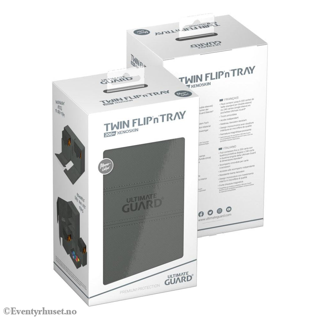 Ultimate Guard Twin Flip’n’Tray 200+ Xenoskin - Grey Storage & Protection