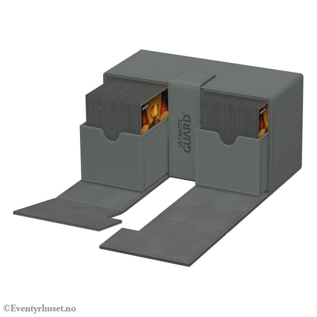 Ultimate Guard Twin Flip’n’Tray 200+ Xenoskin - Grey Storage & Protection