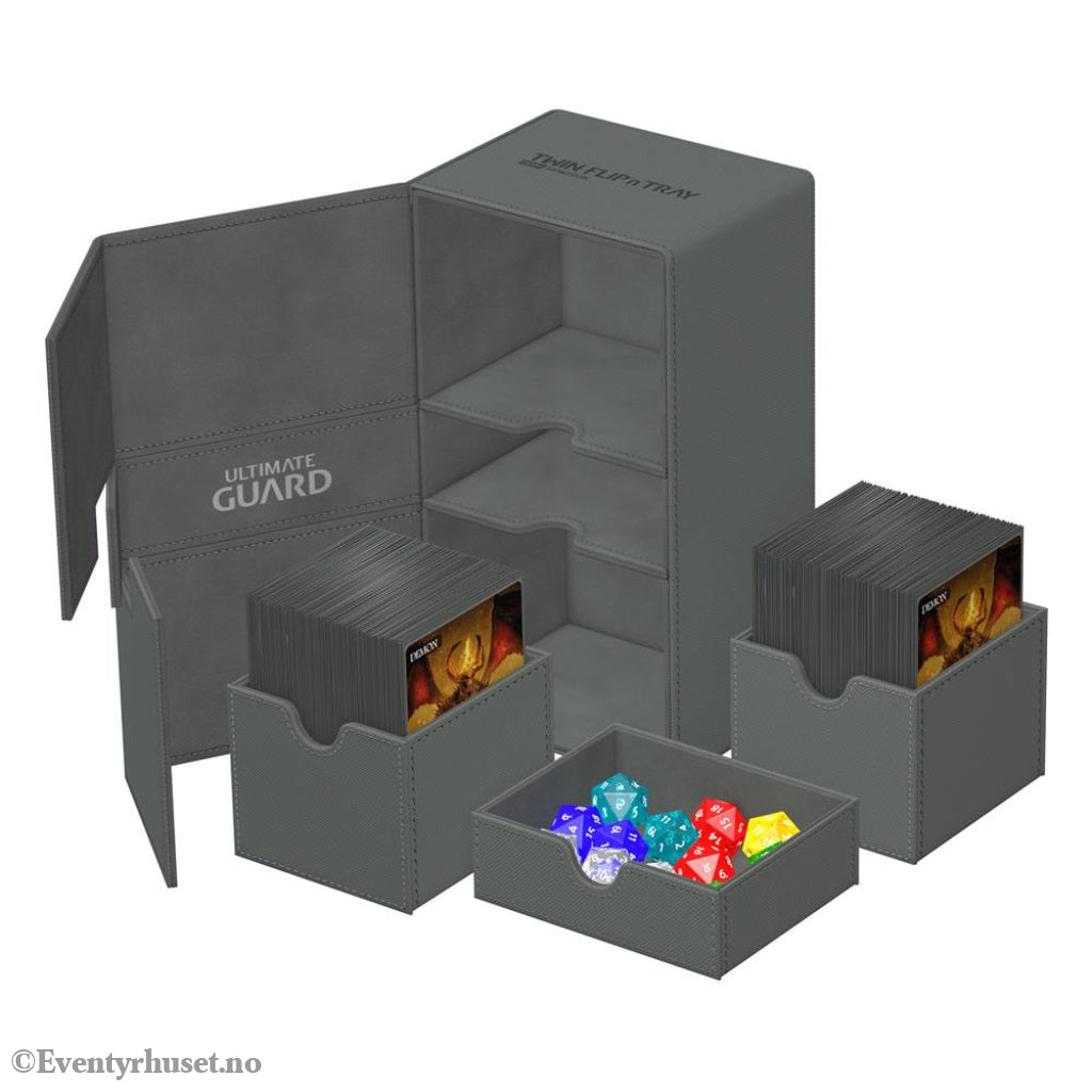 Ultimate Guard Twin Flip’n’Tray 200+ Xenoskin - Grey Storage & Protection