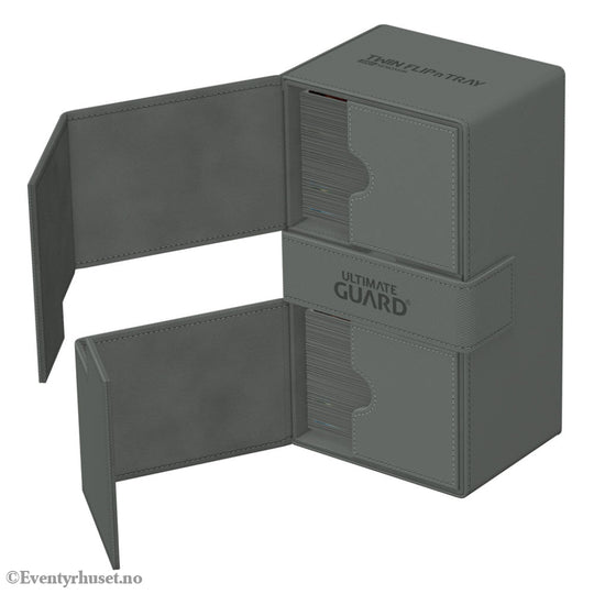 Ultimate Guard Twin Flip’n’Tray 200+ Xenoskin - Grey Storage & Protection