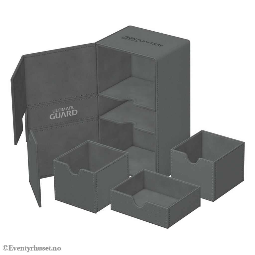 Ultimate Guard Twin Flip’n’Tray 200+ Xenoskin - Grey Storage & Protection