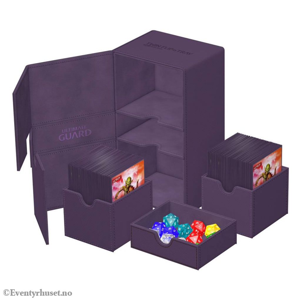 Ultimate Guard Twin Flip’n’Tray 200+ Xenoskin - Purple Storage & Protection