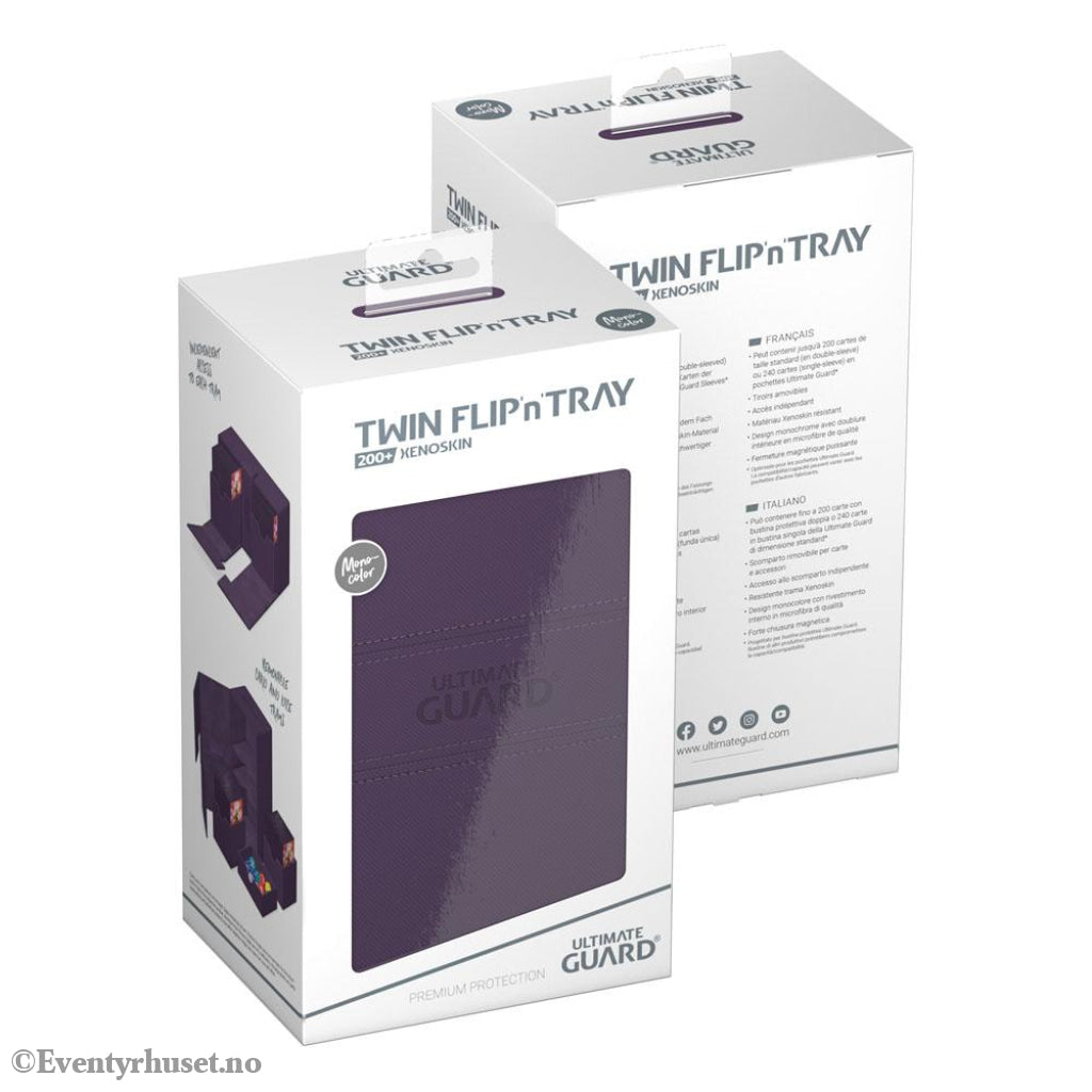 Ultimate Guard Twin Flip’n’Tray 200+ Xenoskin - Purple Storage & Protection
