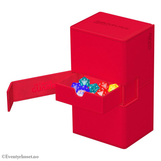 Ultimate Guard Twin Flip’n’Tray 200+ Xenoskin - Red Storage & Protection