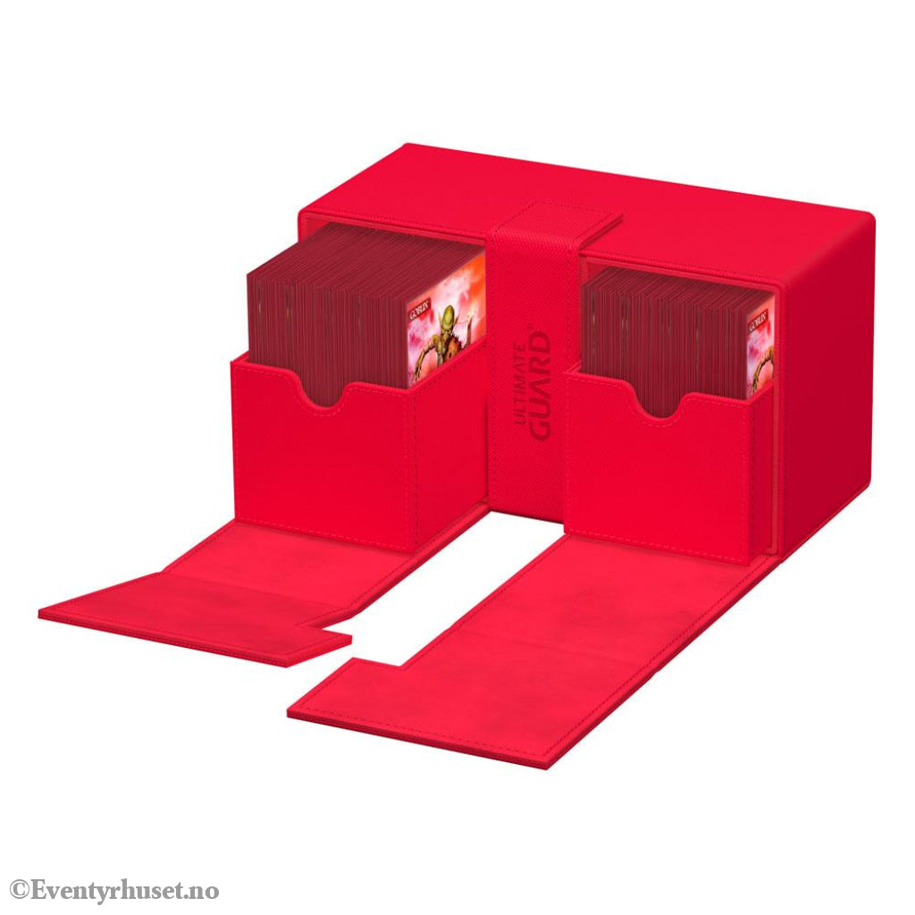 Ultimate Guard Twin Flip’n’Tray 200+ Xenoskin - Red Storage & Protection