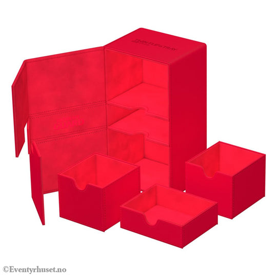Ultimate Guard Twin Flip’n’Tray 200+ Xenoskin - Red Storage & Protection