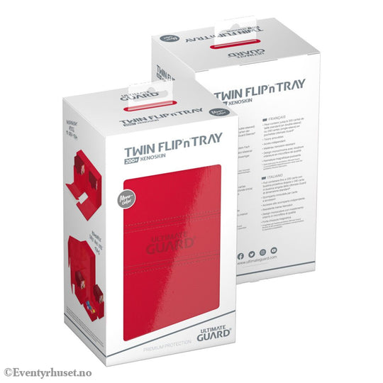 Ultimate Guard Twin Flip’n’Tray 200+ Xenoskin - Red Storage & Protection