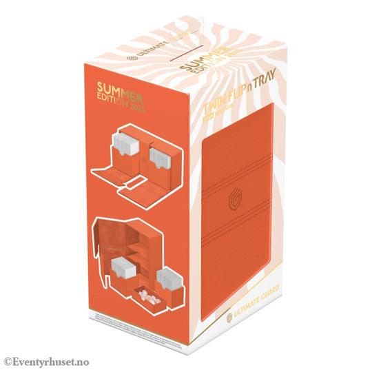 Ultimate Guard Twin Flip’n’Tray 200+ Xenoskin ’Summer Edition 2025’’ - Peach Storage & Protection