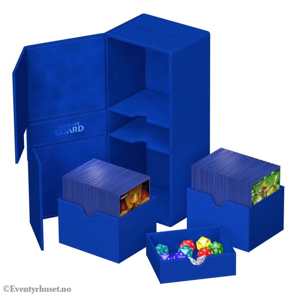 Ultimate Guard Twin Flip’n’Tray 266+ Xenoskin - Blue Storage & Protection