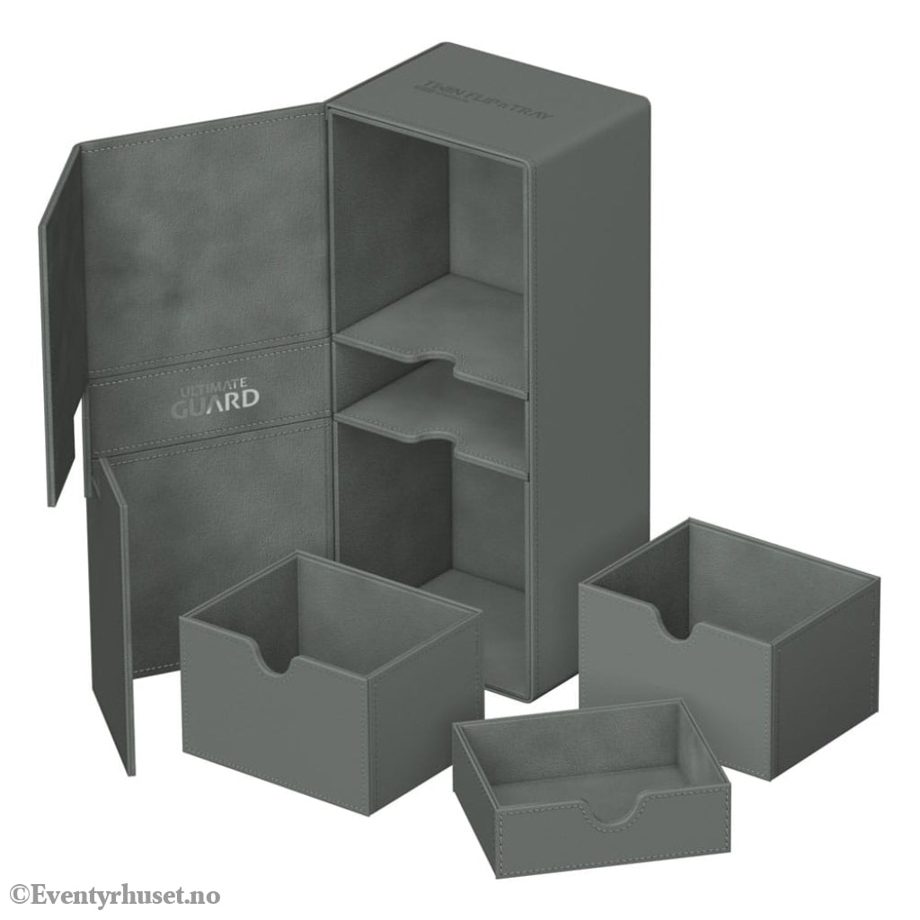 Ultimate Guard Twin Flip’n’Tray 266+ Xenoskin - Grey Storage & Protection