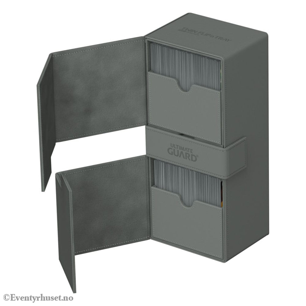 Ultimate Guard Twin Flip’n’Tray 266+ Xenoskin - Grey Storage & Protection