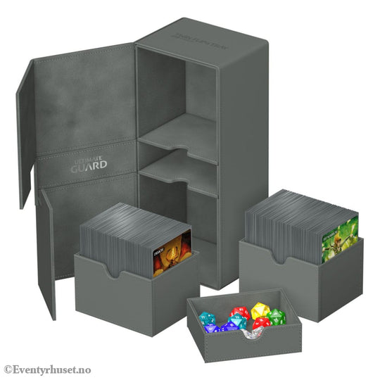 Ultimate Guard Twin Flip’n’Tray 266+ Xenoskin - Grey Storage & Protection