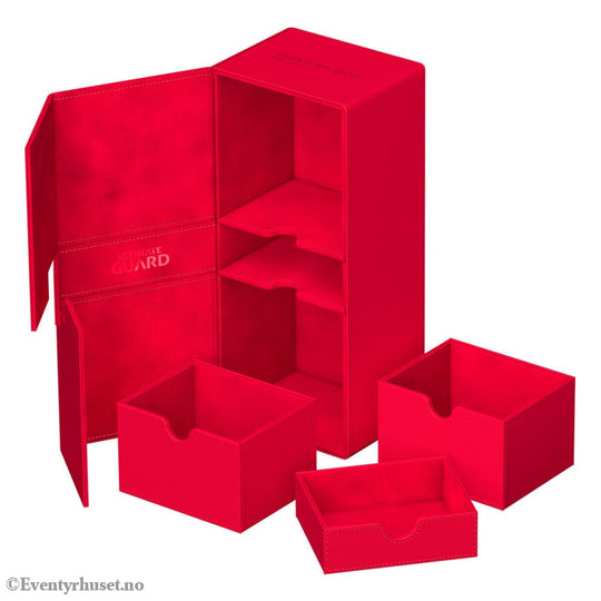 Ultimate Guard Twin Flip’n’Tray 266+ Xenoskin - Red Storage & Protection