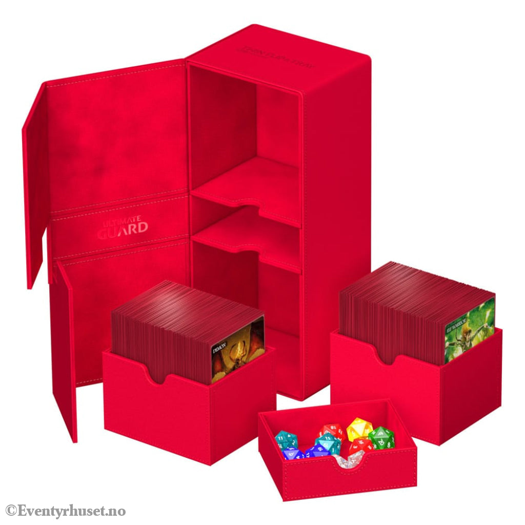Ultimate Guard Twin Flip’n’Tray 266+ Xenoskin - Red Storage & Protection