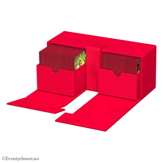 Ultimate Guard Twin Flip’n’Tray 266+ Xenoskin - Red Storage & Protection