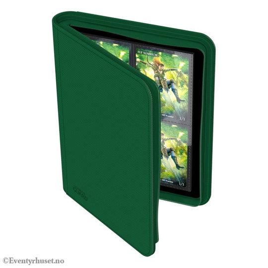 Ultimate Guard Zipfolio 160 8-Pocket Xenoskin - Green Storage & Protection