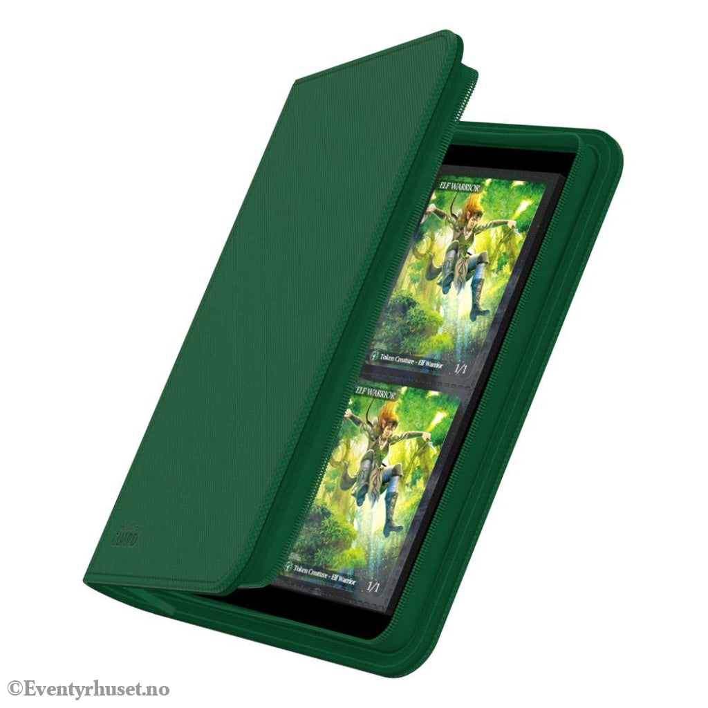 Ultimate Guard Zipfolio 160 8-Pocket Xenoskin - Green Storage & Protection