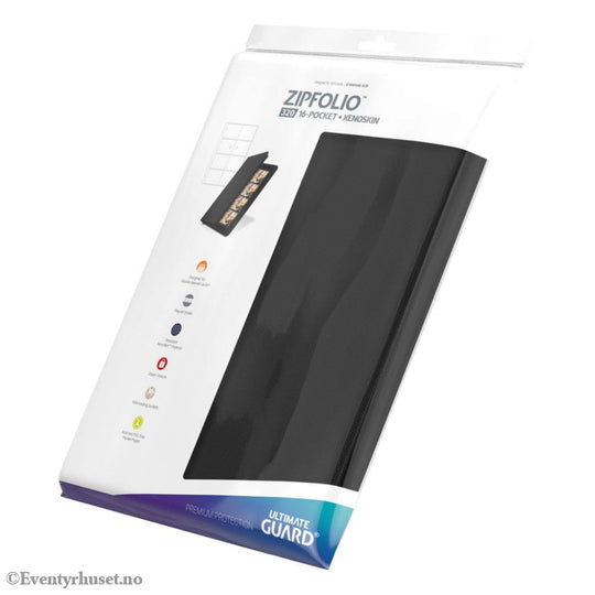 Ultimate Guard Zipfolio 320 16-Pocket Xenoskin - Black Storage & Protection
