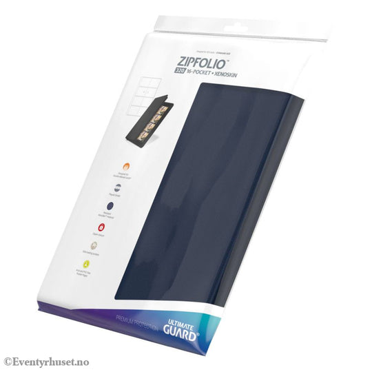Ultimate Guard Zipfolio 320 16-Pocket Xenoskin - Blue Storage & Protection