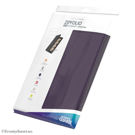 Ultimate Guard Zipfolio 320 16-Pocket Xenoskin - Purple Storage & Protection