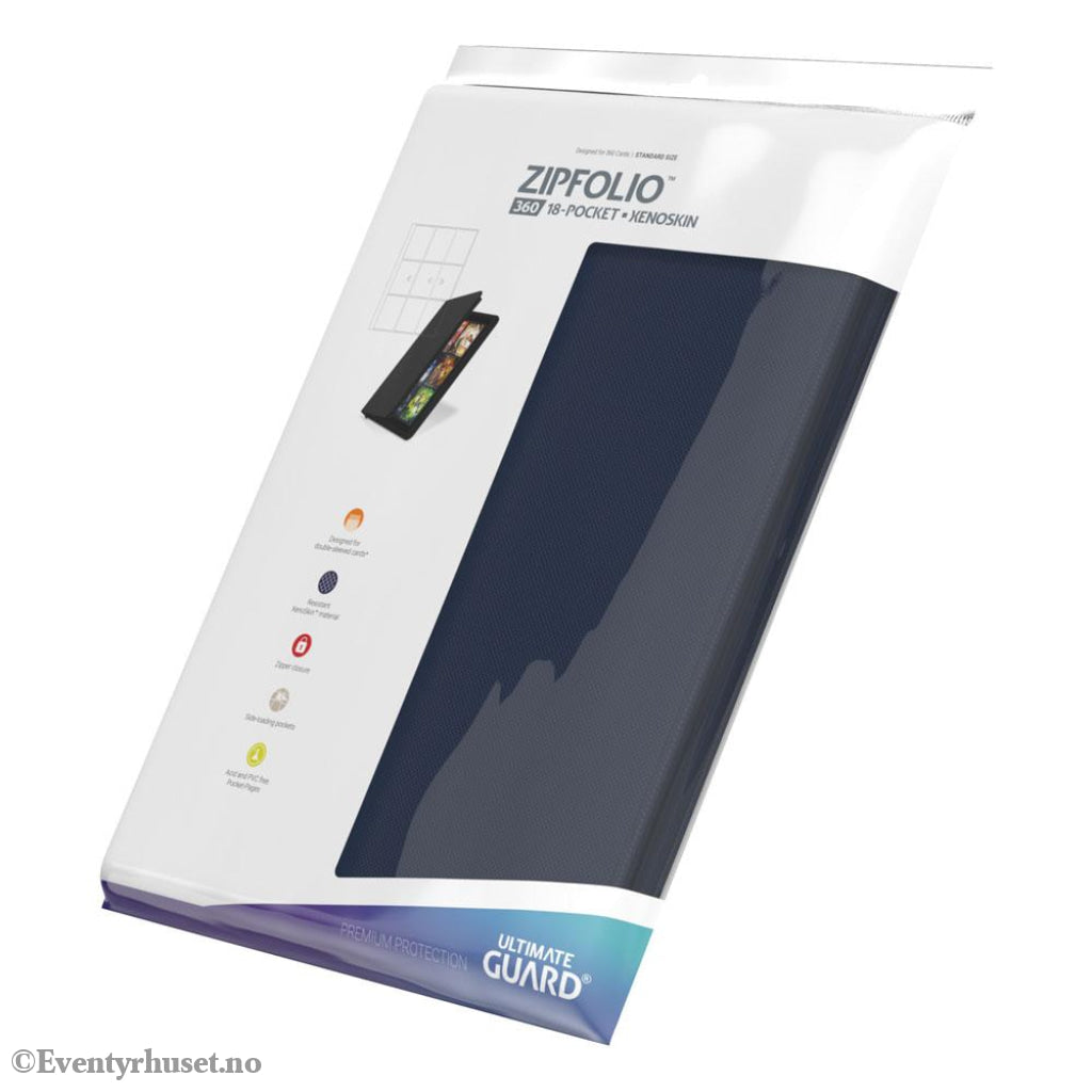Ultimate Guard Zipfolio 360 18-Pocket Xenoskin - Blue Storage & Protection