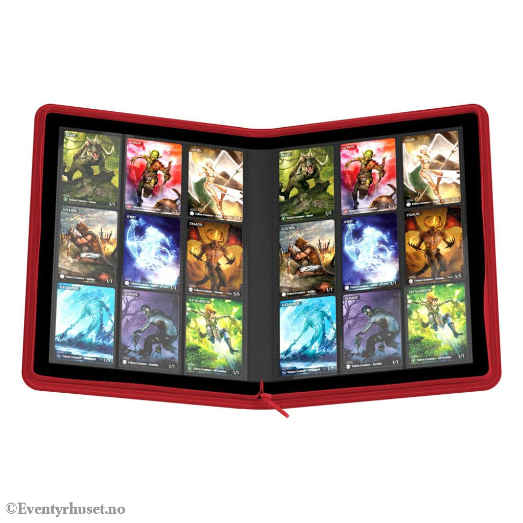 Ultimate Guard Zipfolio 360 18-Pocket Xenoskin - Red Storage & Protection