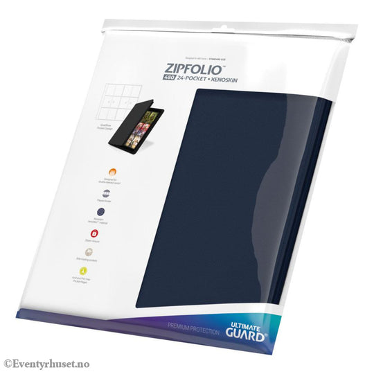 Ultimate Guard Zipfolio 480 24-Pocket Xenoskin - Blue Storage & Protection