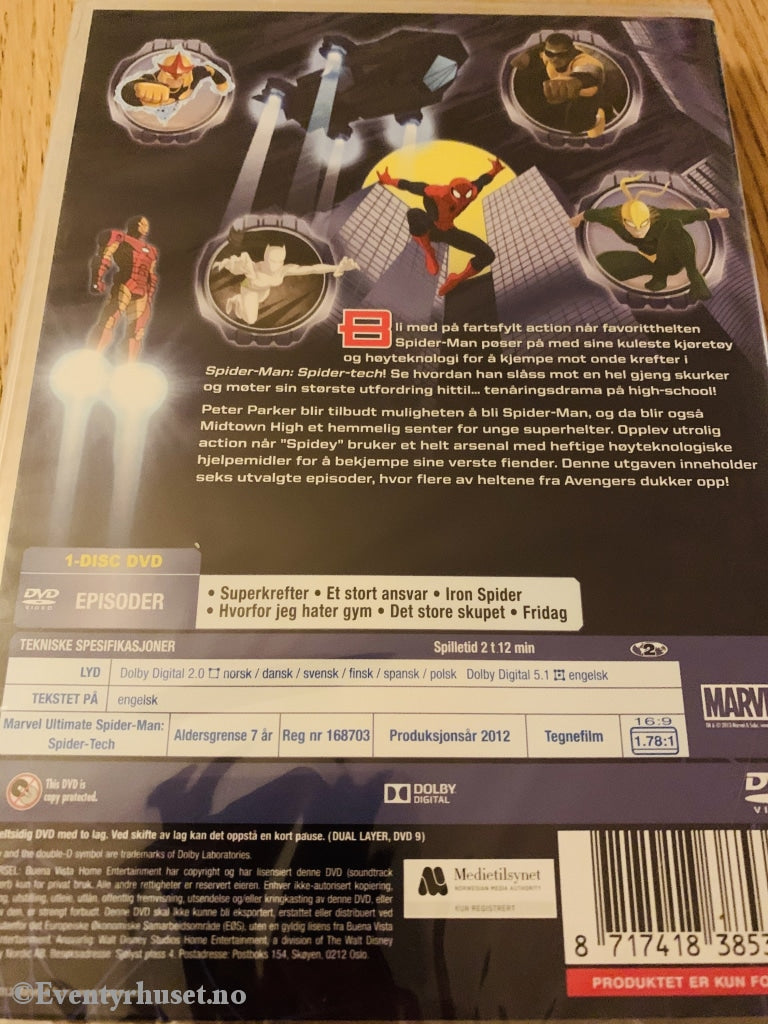 Ultimate Spiderman - Spider-Tech. Dvd Ny I Plast!