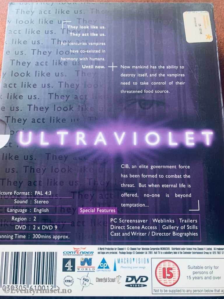 Ultraviolet. 1998. Dvd Slipcase.