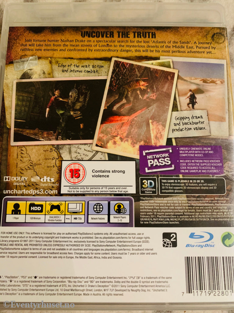 Uncharted 3 - Drake’s Deception. Ps3. Ps3