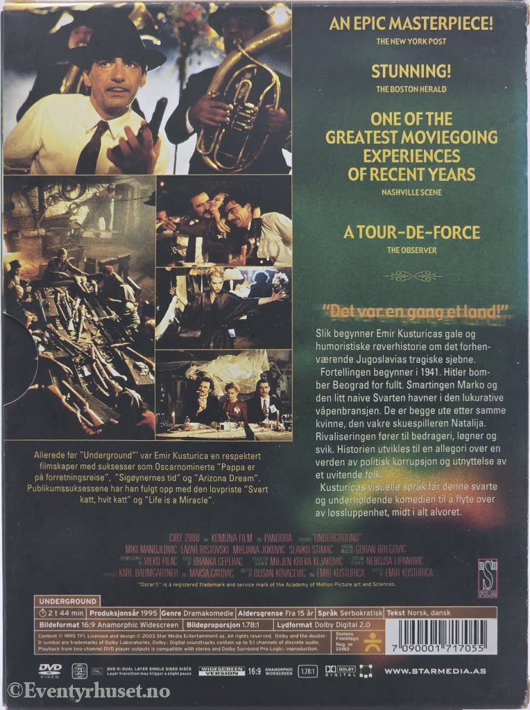 Underground. 1995. DVD.