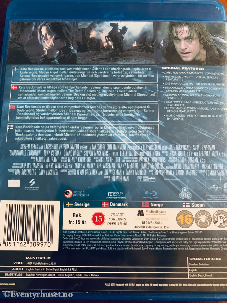 Underworld - Evolution. 2006. Blu-Ray. Blu-Ray Disc
