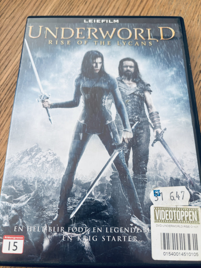 Underworld: Rise of the Lycans. DVD leiefilm.