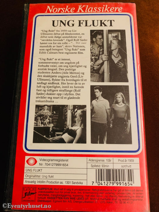 Ung Flukt (Norske Klassikere). 1959. Vhs. Vhs