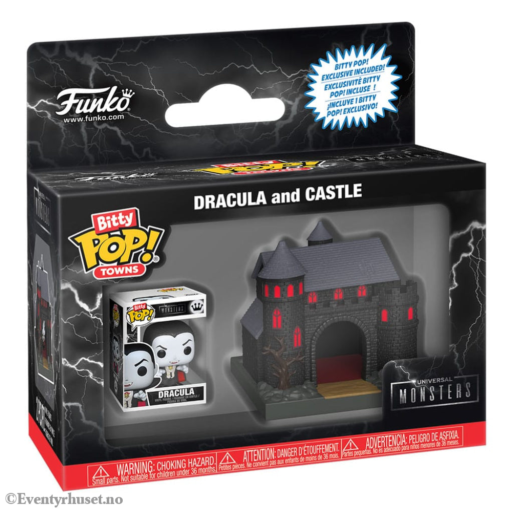 Universal Monsters Bitty POP! Towns Vinyl Figure Dracula with Castle Collectibles