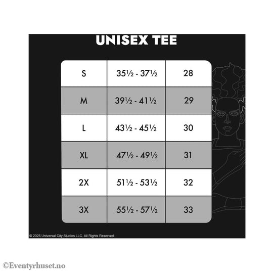 Universal Monsters by Loungefly Tee T-Shirt Unisex Bride of Frankenstein Size S Fashion & Accessories