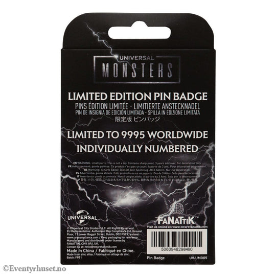Universal Monsters Pin Badge Limited Edition Fashion & Accessories