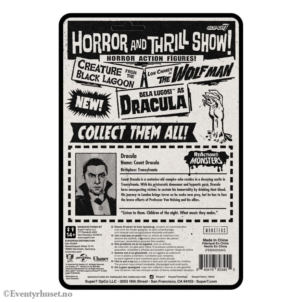 Universal Monsters ReAction+ Action Figure Wave 1 Dracula 10 cm Toys