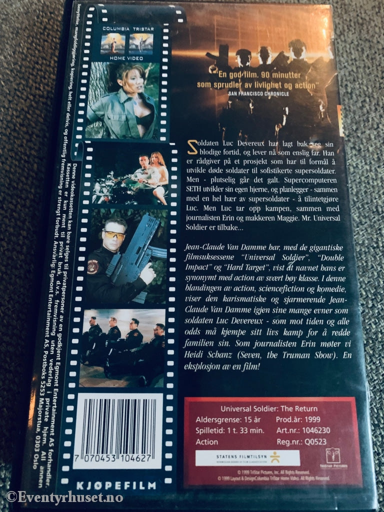 Universal Soldier - The Return. 1999. Vhs. Vhs
