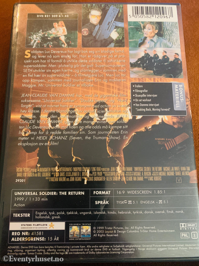 Universal Soldier: The Return. DVD.