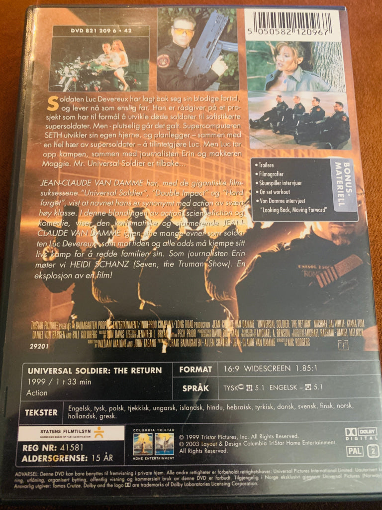 Universal Soldier: The Return. DVD.