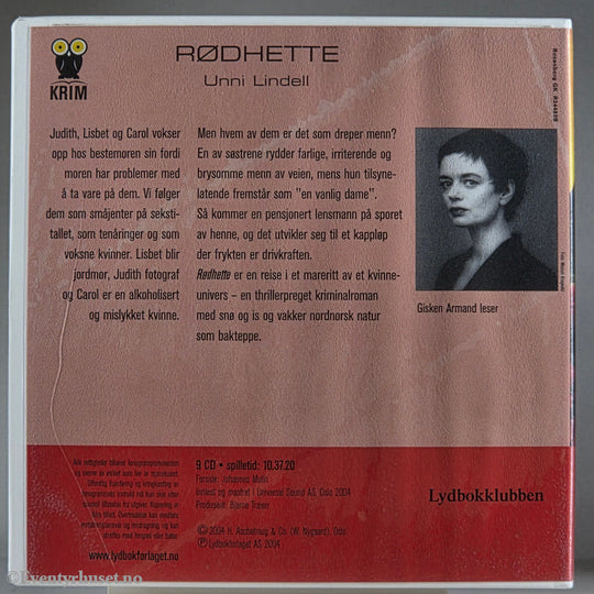 Unni Lindell 2000 Rødhette. Lydbok på CD.