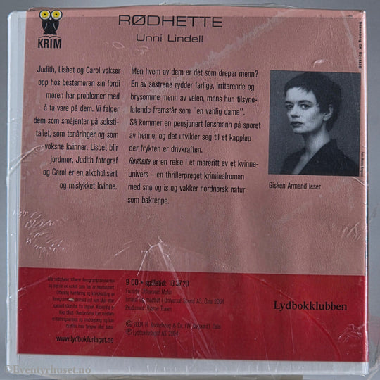 Unni Lindell (2004). Rødhette. Lydbok på CD. Ny i plast!