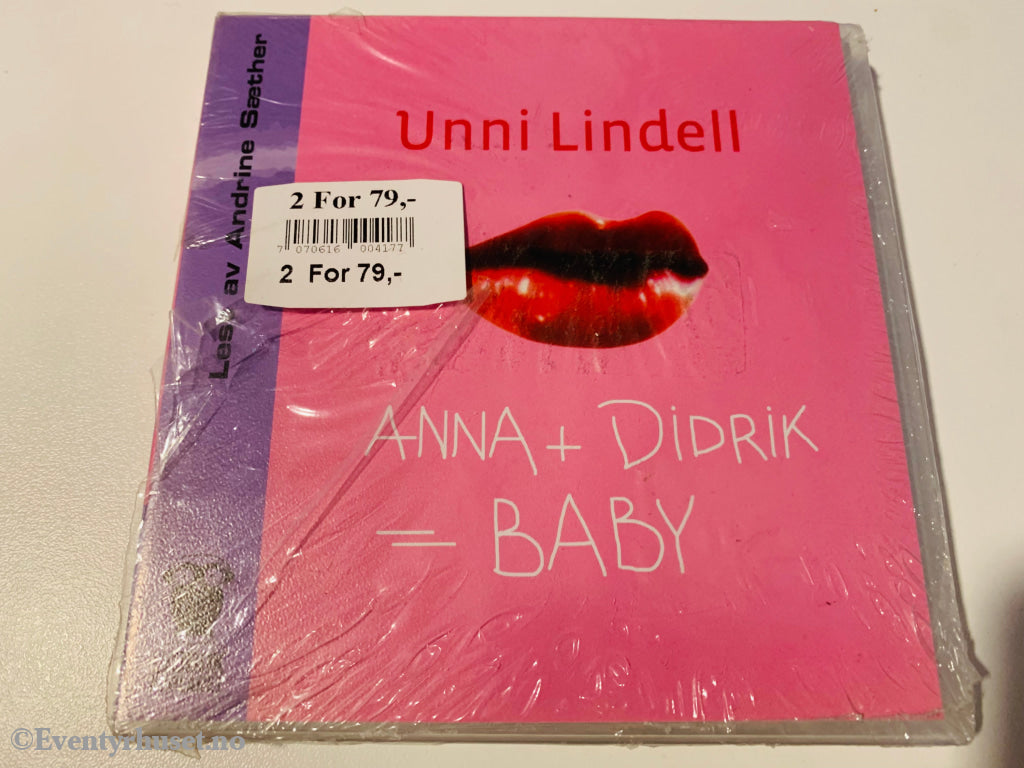 Unni Lindell. Anna + Didrik = Baby. Lydbok På 4 Cd. Ny I Plast! Cd