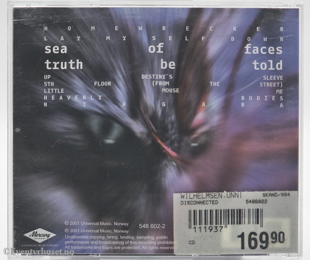 Unni Wilhelmsen – Disconnected. 2001. Musikk-CD.