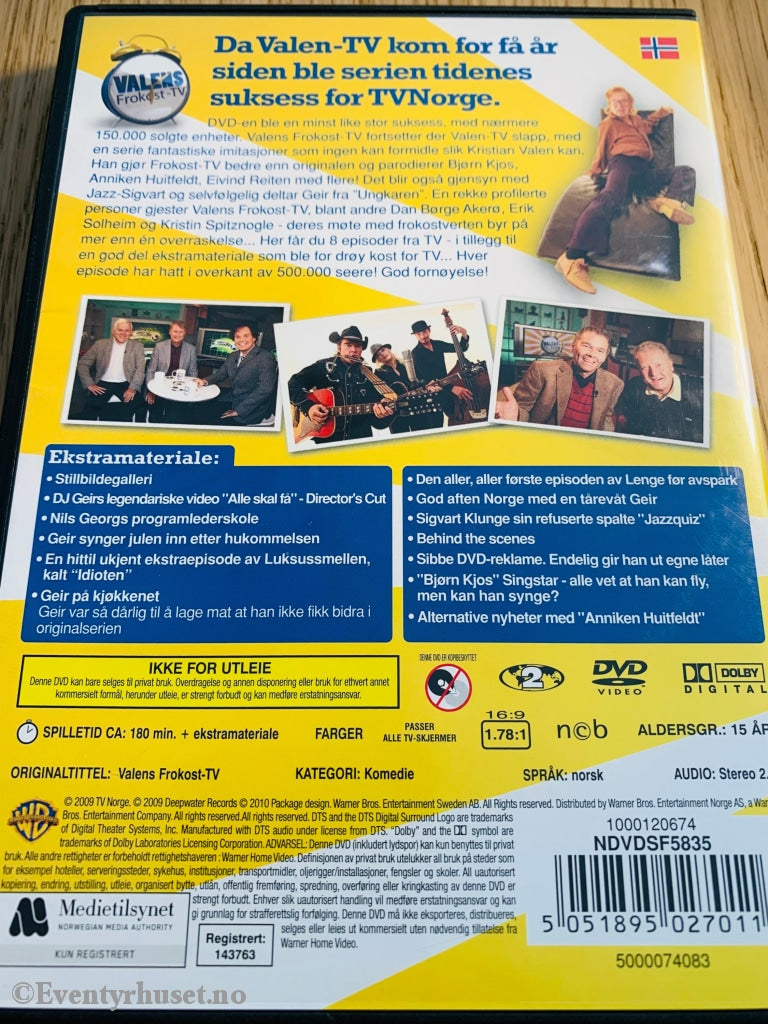 Valens Frokost-Tv (Tv Norge). 2009. Dvd. Dvd